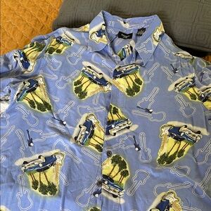 Haggar Blue Graphic Men's Shirt